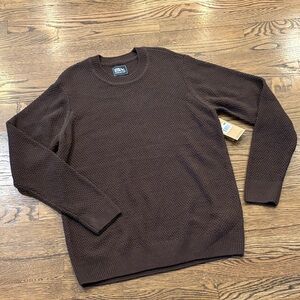Eddie Bauer NWT Badlands Dark Brown Crewneck Sweater, M